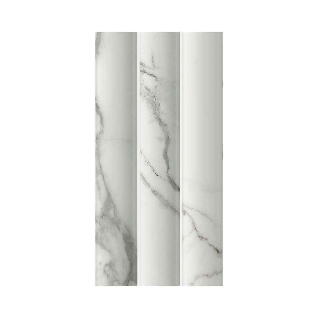 Lyrical 4.5" x 9" Matte Porcelain Fluted Wall Tile