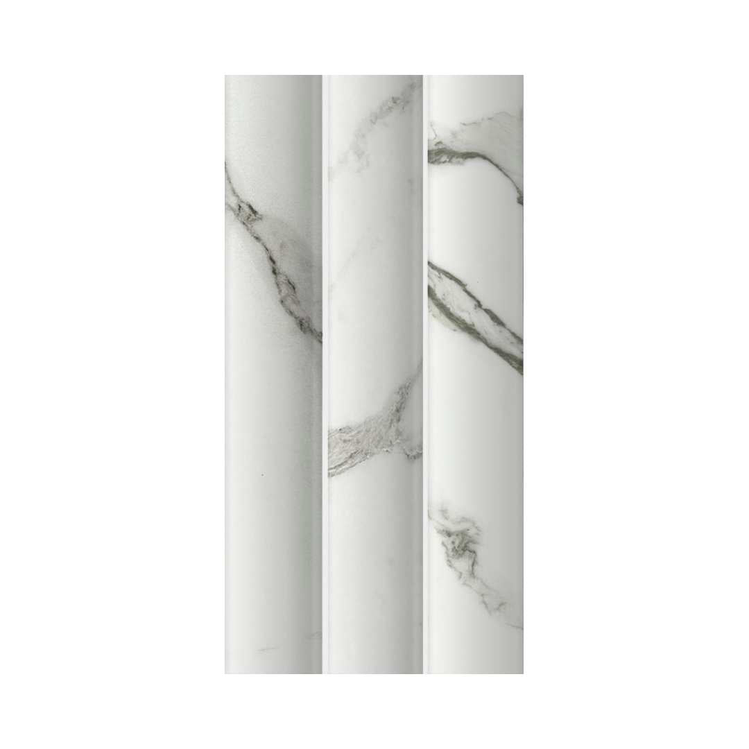 Lyrical 4.5" x 9" Matte Porcelain Fluted Wall Tile