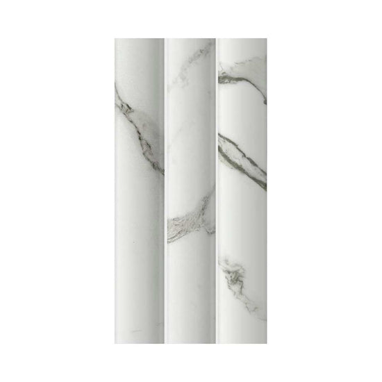 Lyrical 4.5" x 9" Matte Porcelain Fluted Wall Tile