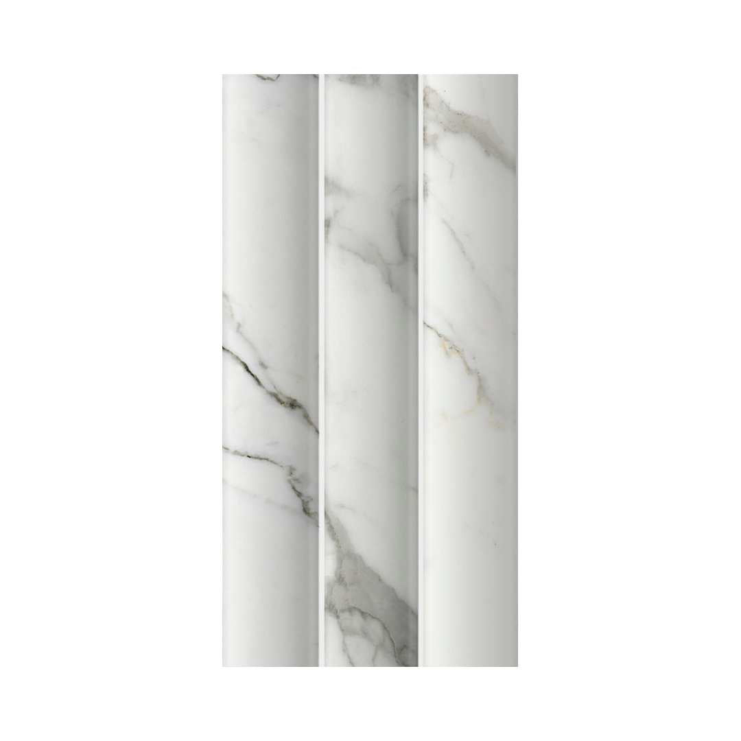 Lyrical 4.5" x 9" Matte Porcelain Fluted Wall Tile