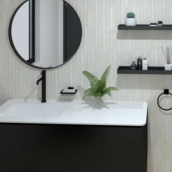 Lyrical 4.5" x 9" Matte Porcelain Fluted Wall Tile
