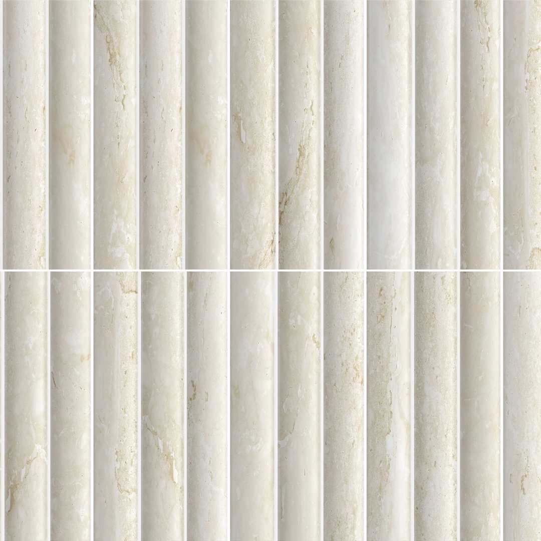 Lyrical 4.5" x 9" Matte Porcelain Fluted Wall Tile