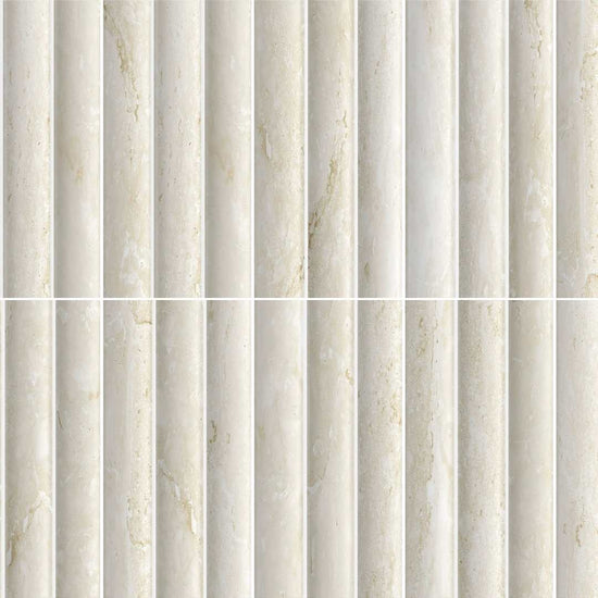 Lyrical 4.5" x 9" Matte Porcelain Fluted Wall Tile