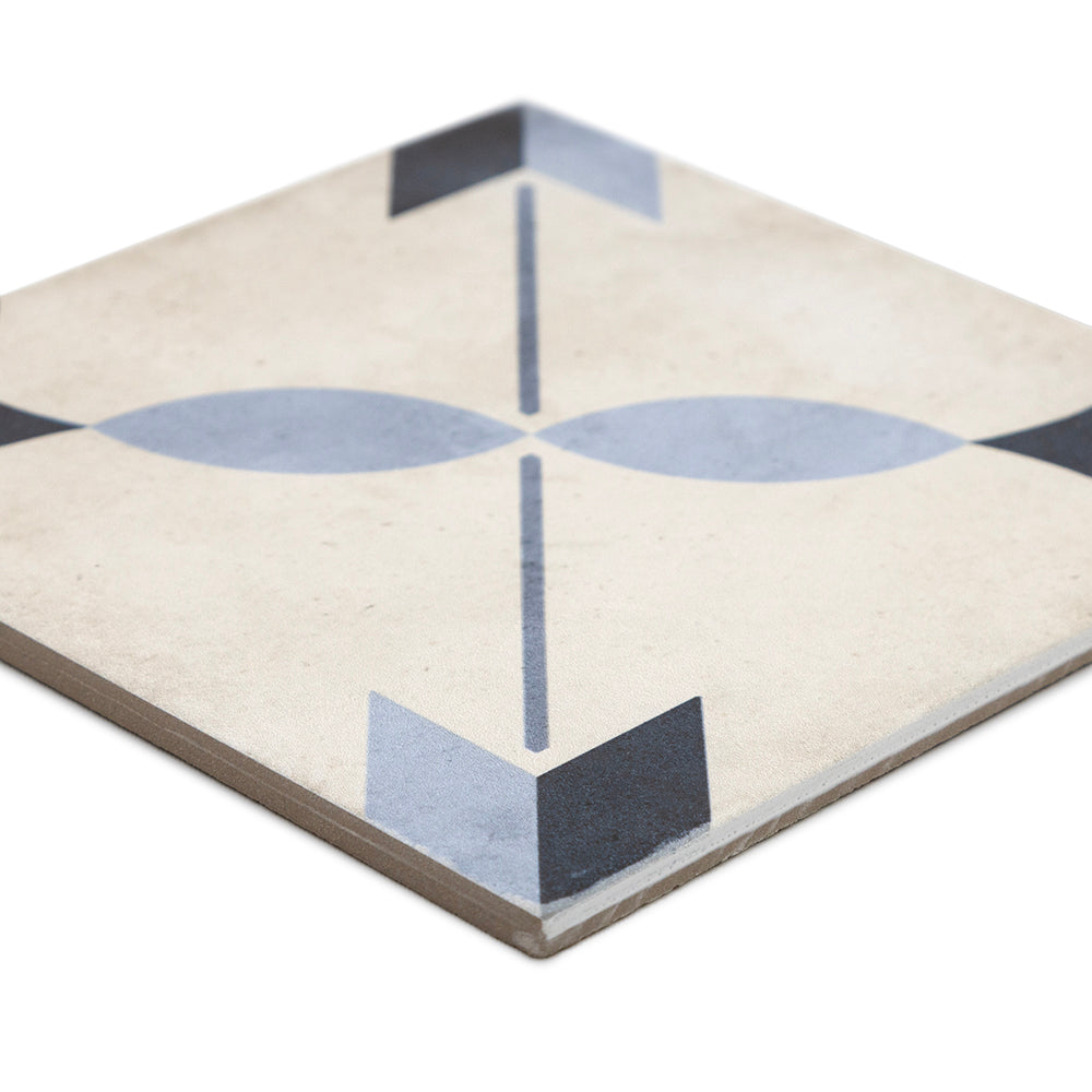 Seville Art 8"x8" Arcade Blue Porcelain Matte Tile