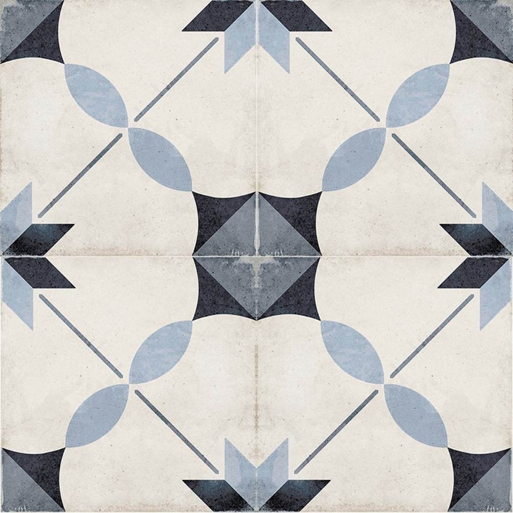 Seville Art 8"x8" Arcade Blue Porcelain Matte Tile