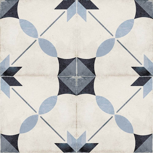 Seville Art 8"x8" Arcade Blue Porcelain Matte Tile