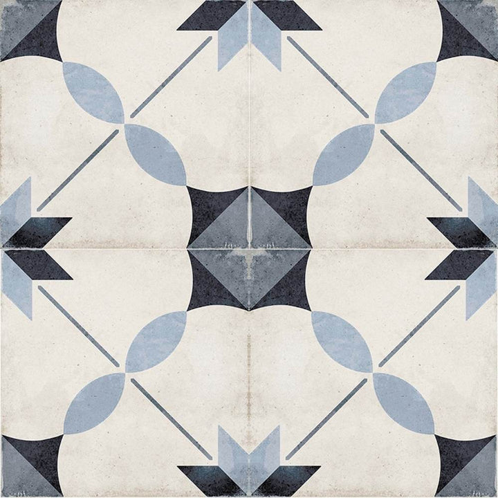 Seville Art 8"x8" Arcade Blue Porcelain Matte Tile