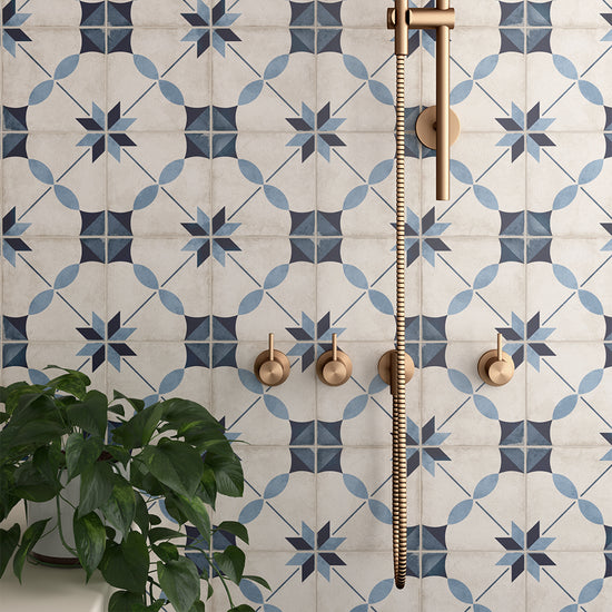 Seville Art 8"x8" Arcade Blue Porcelain Matte Tile