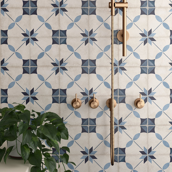 Seville Art 8"x8" Arcade Blue Porcelain Matte Tile