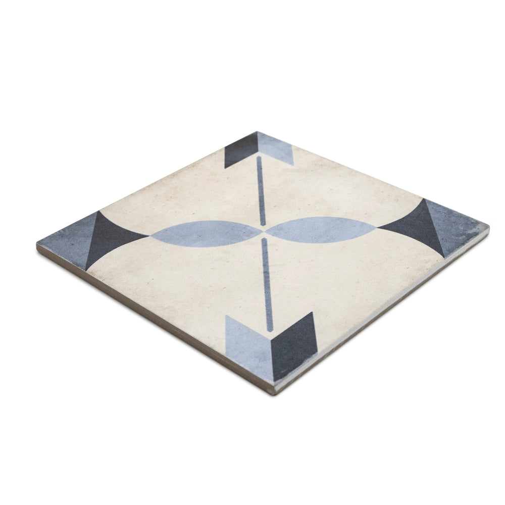 Seville Art 8"x8" Arcade Blue Porcelain Matte Tile