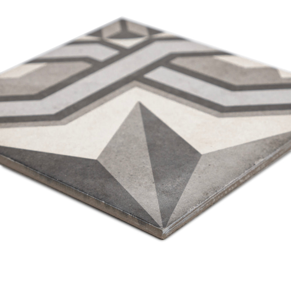 Seville Art 8"x8" Cinema Grey Porcelain Matte Tile