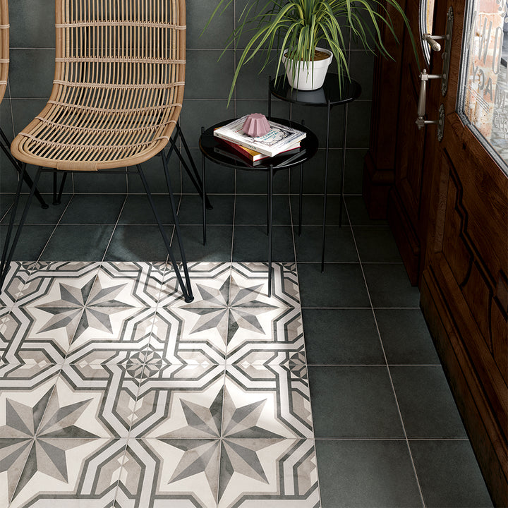 Seville Art 8"x8" Cinema Grey Porcelain Matte Tile