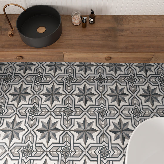 Seville Art 8"x8" Cinema Grey Porcelain Matte Tile