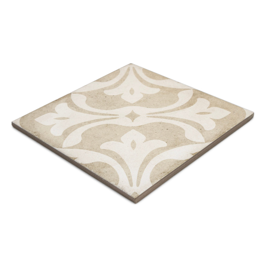 Seville Art 8"x8" La Rambla Biscuit Porcelain Matte Tile