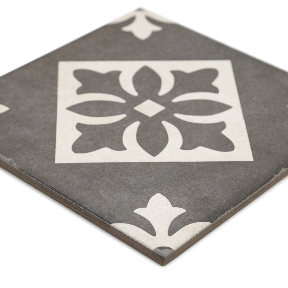 Seville Art 8"x8" Padua Black Porcelain Matte Tile