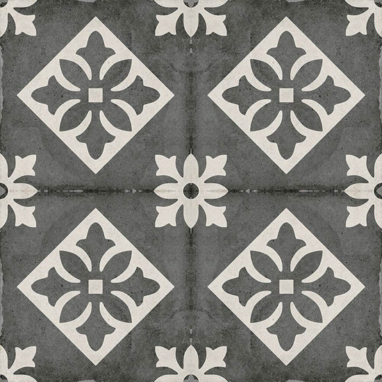 Seville Art 8"x8" Padua Black Porcelain Matte Tile