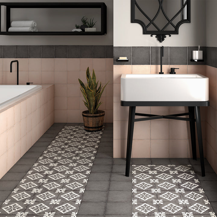 Seville Art 8"x8" Padua Black Porcelain Matte Tile