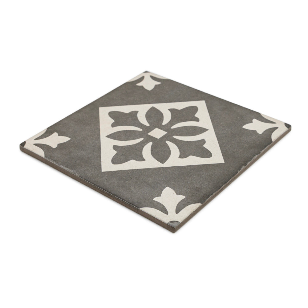Seville Art 8"x8" Padua Black Porcelain Matte Tile