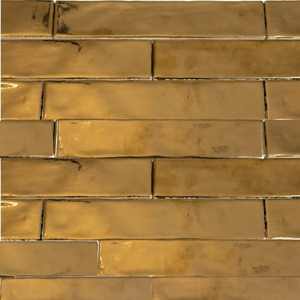 Midas 2" x 10" Gold Ceramic Bright Tile