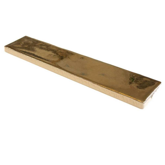 Midas 2" x 10" Gold Ceramic Bright Tile