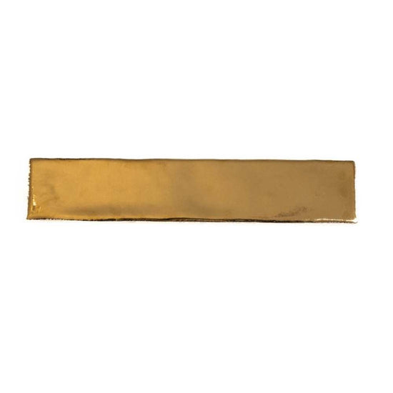Midas 2" x 10" Gold Ceramic Bright Tile