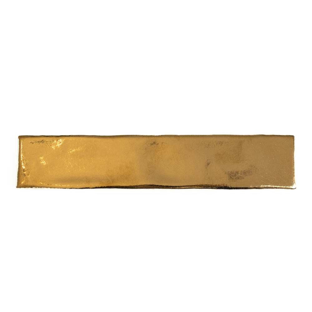 Midas 2" x 10" Gold Ceramic Bright Tile