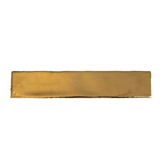 Midas 2" x 10" Gold Ceramic Bright Tile