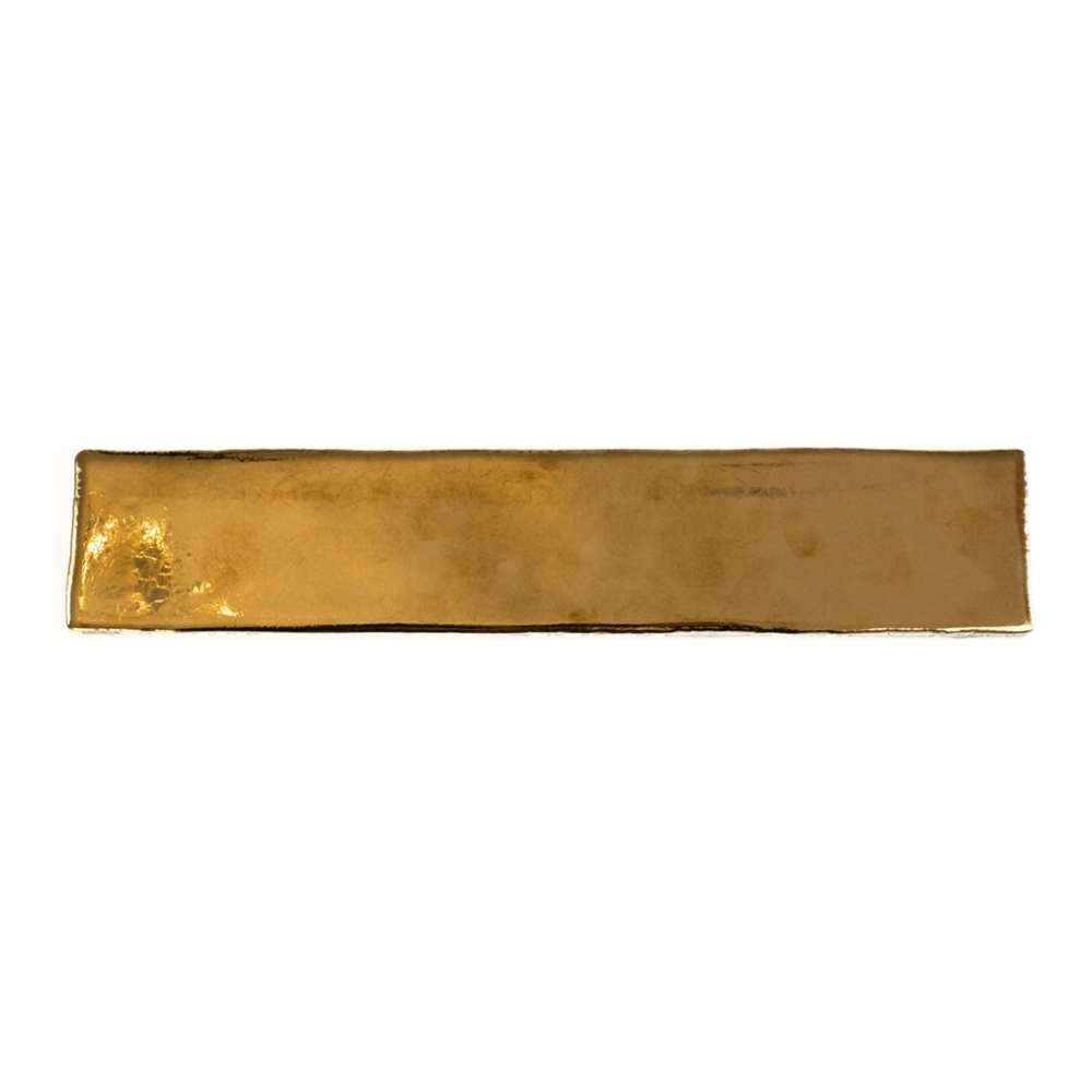 Midas 2" x 10" Gold Ceramic Bright Tile