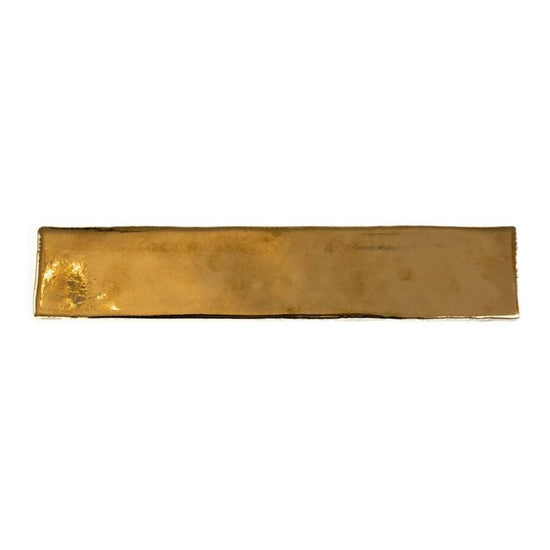 Midas 2" x 10" Gold Ceramic Bright Tile