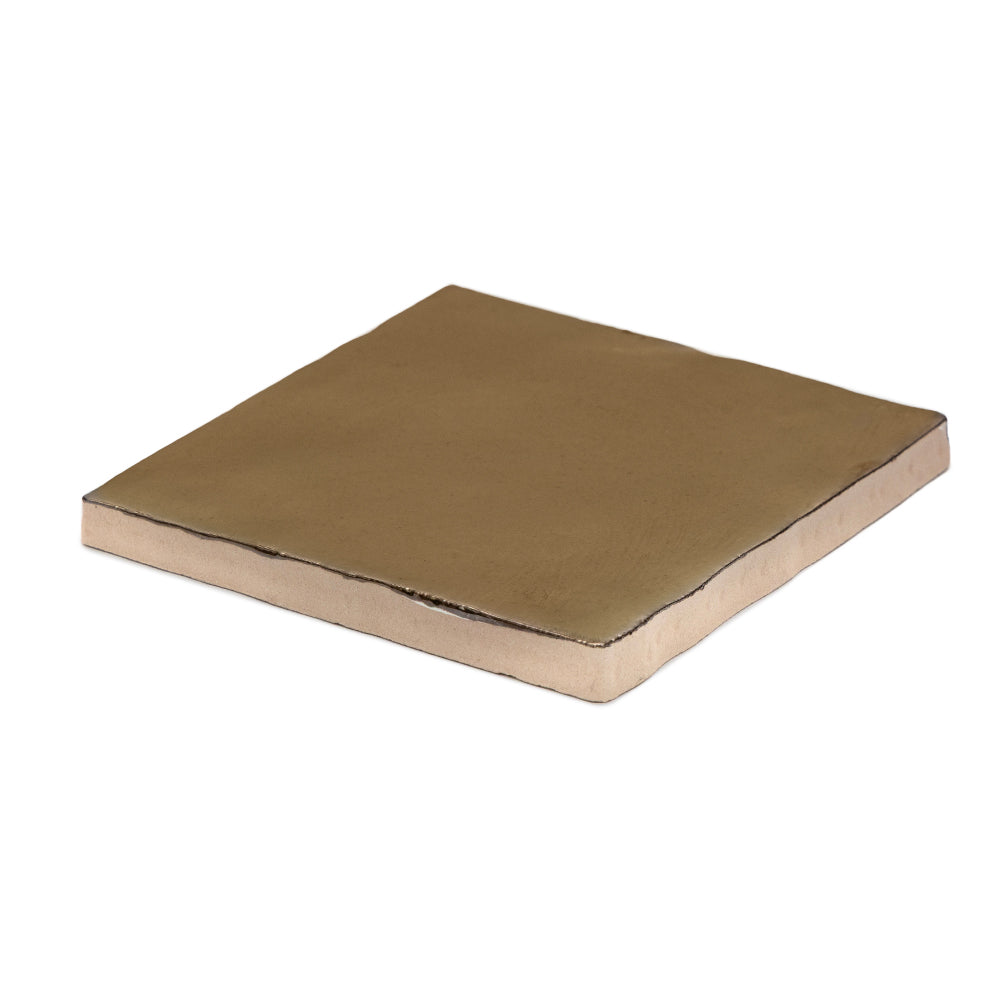 Midas 4"x4" Gold Ceramic Glossy Tile