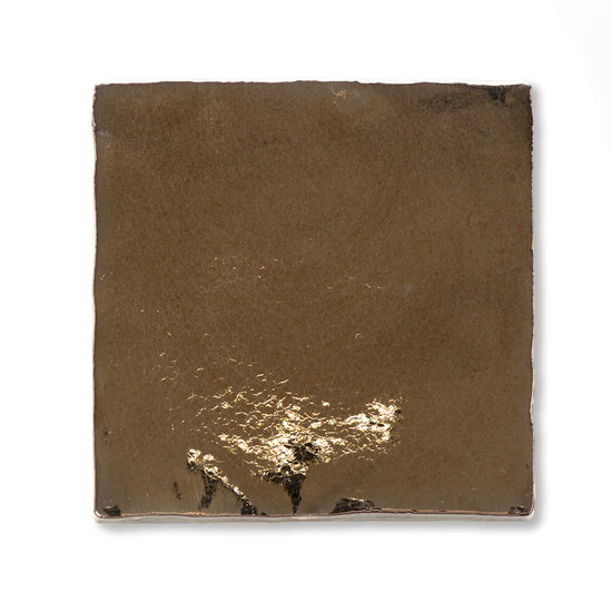 Midas 4"x4" Gold Ceramic Glossy Tile