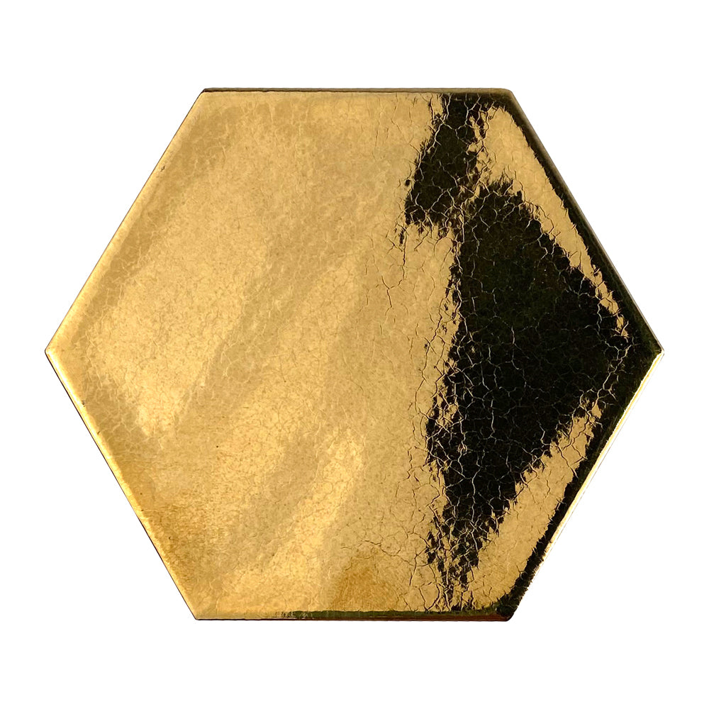 Midas Hexagon Gold Ceramic Glossy Tile