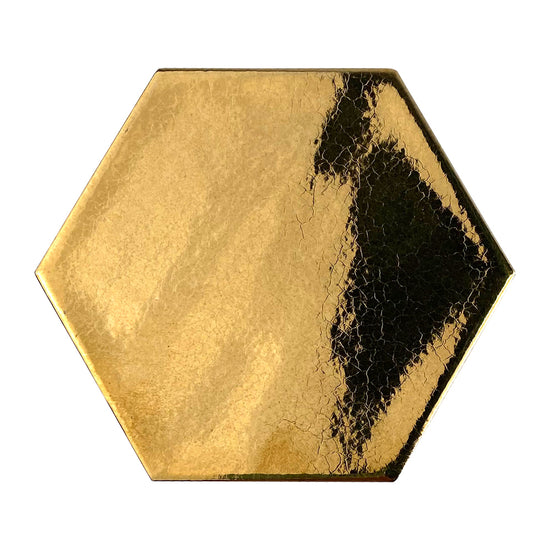 Midas Hexagon Gold Ceramic Glossy Tile