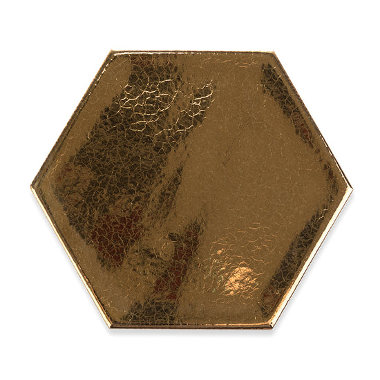 Midas Hexagon Gold Ceramic Glossy Tile
