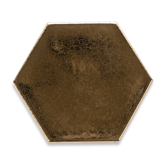 Midas Hexagon Gold Ceramic Glossy Tile