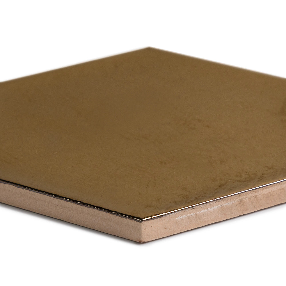 Midas Hexagon Gold Ceramic Glossy Tile