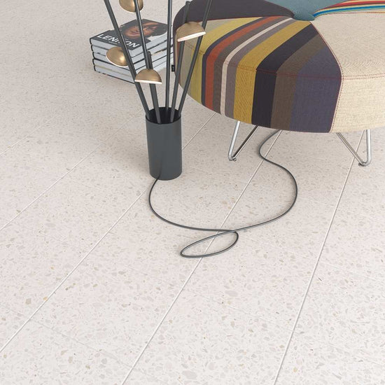 Terrazzo 8" x 8" Nacar Porcelain Matte Tile