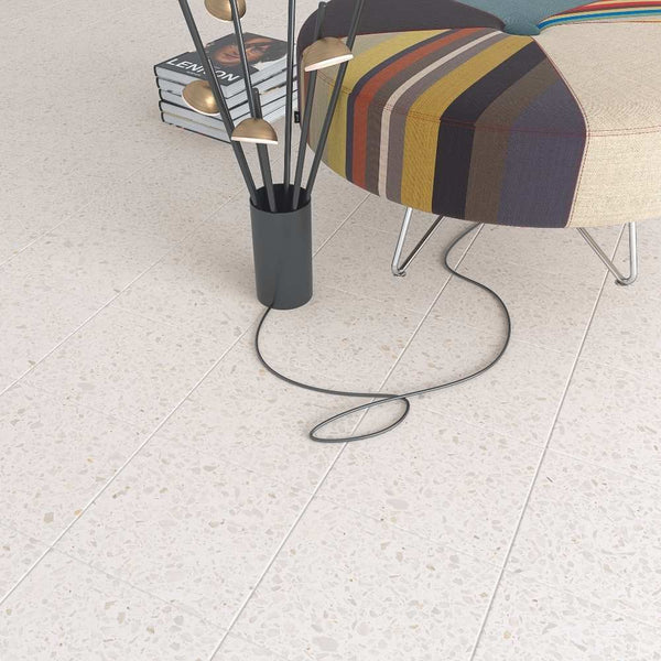 Terrazzo 8" x 8" Nacar Porcelain Matte Tile