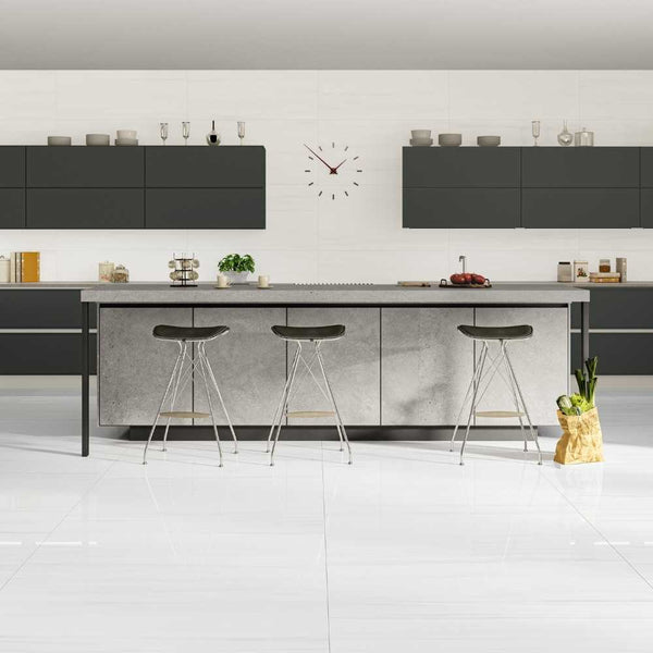 Evoque 12"x24" Bianco Porcelain Matte Tile