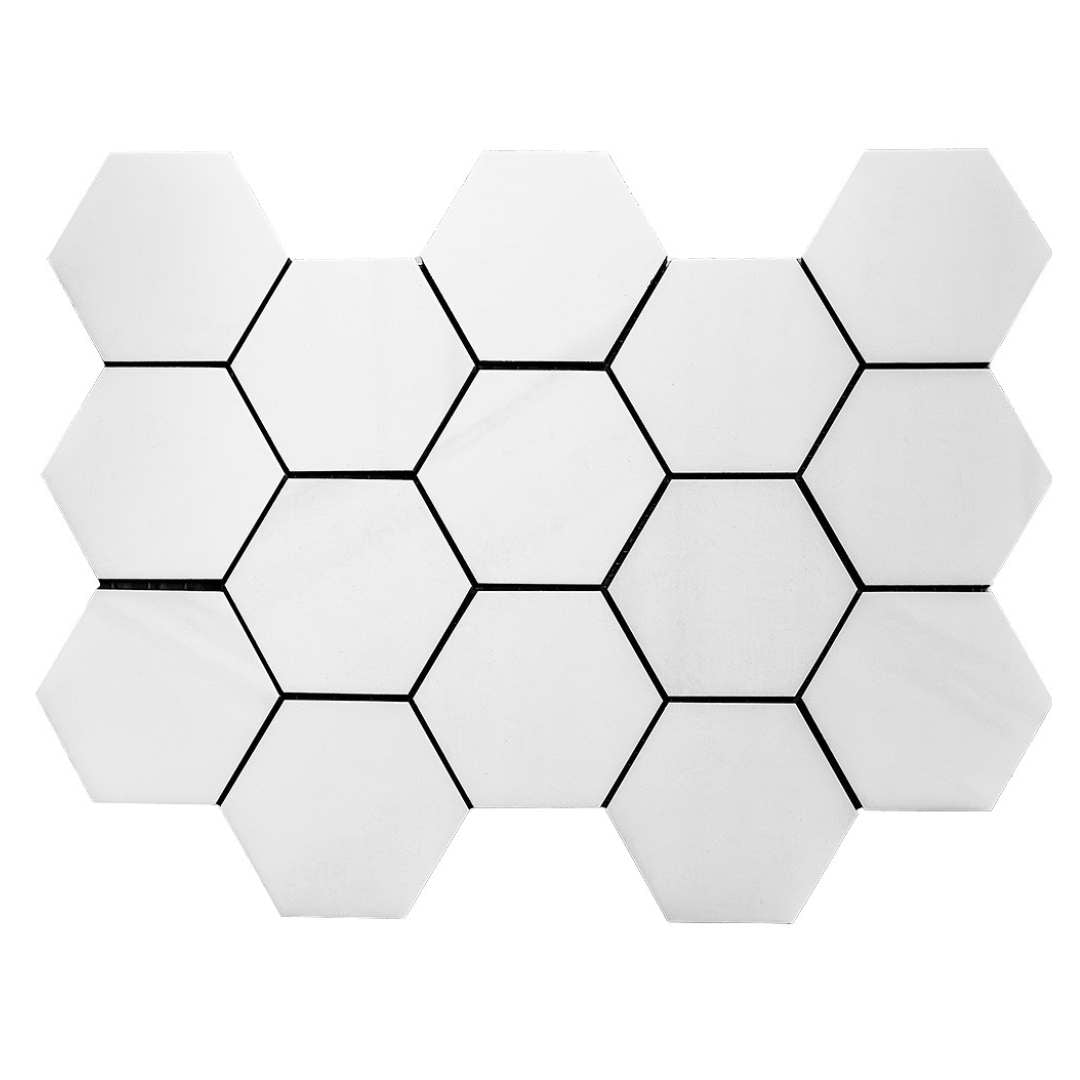 Evoque 3"x3" Bianco Porcelain Matte Mosaic