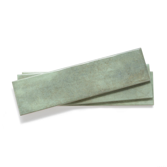 Havasupai Falls 3"x10" Jade Ceramic Glossy Tile