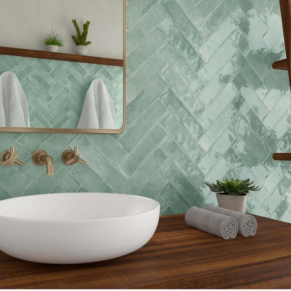 Havasupai Falls 3" x 10" Glossy Ceramic Wall Tile