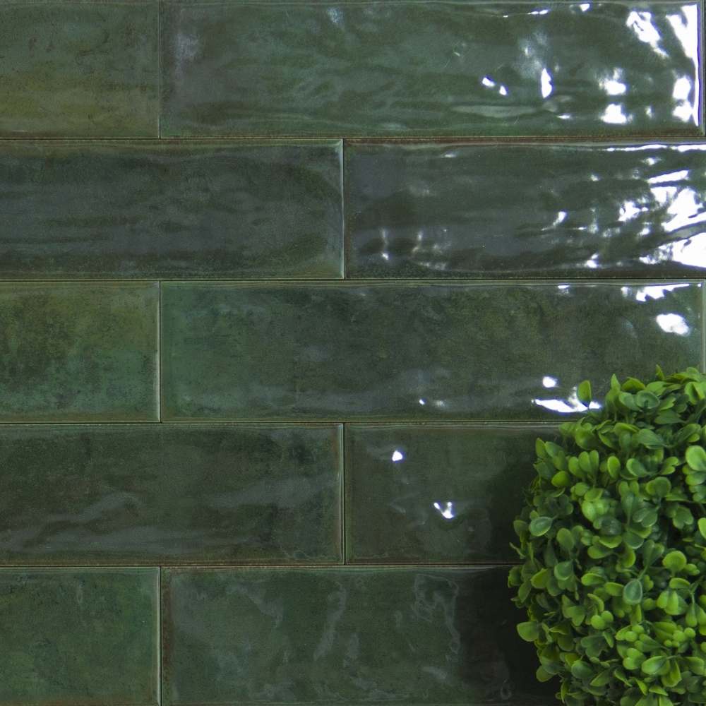 Havasupai Falls 3" x 10" Verde Ceramic Glossy Tile