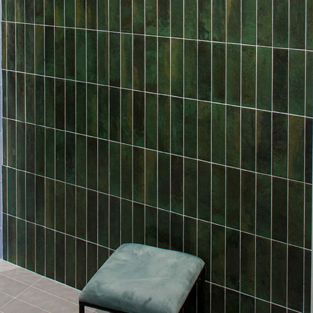 Havasupai Falls 3" x 10" Verde Ceramic Glossy Tile