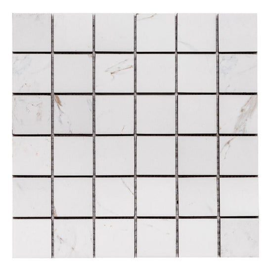 Huntington 12" x 12" Porcelain Grid Mosaic Wall & Floor Tile
