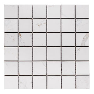 Huntington 2" x 2" White Porcelain Matte Mosaic