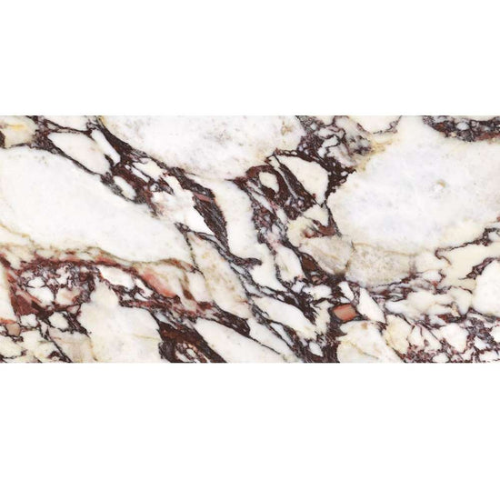 Cala Rosso 12" x 24" Glossy Porcelain Marble Look Wall & Floor Tile