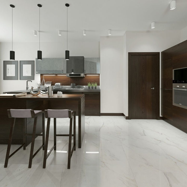 Huntington 12" x 24" White Porcelain Matte Tile