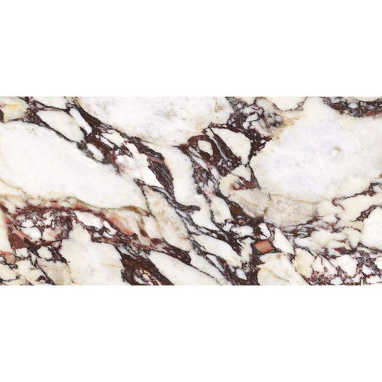 Cala Rosso 24" x 48" Glossy Porcelain Marble Look Wall & Floor Tile