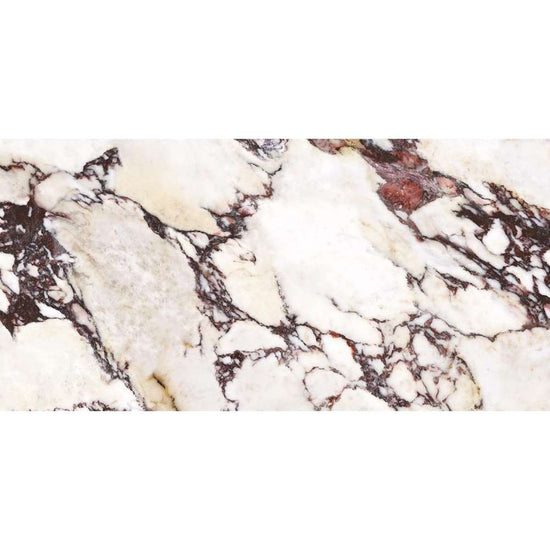 Cala Rosso 24" x 48" Glossy Porcelain Marble Look Wall & Floor Tile